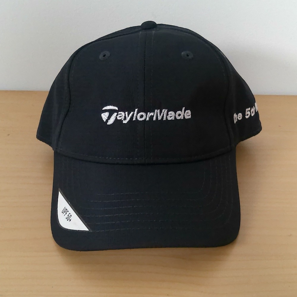 TaylorMade Golf Hat Black The 5th Major UPF 50+ Adjustable Performance Cap